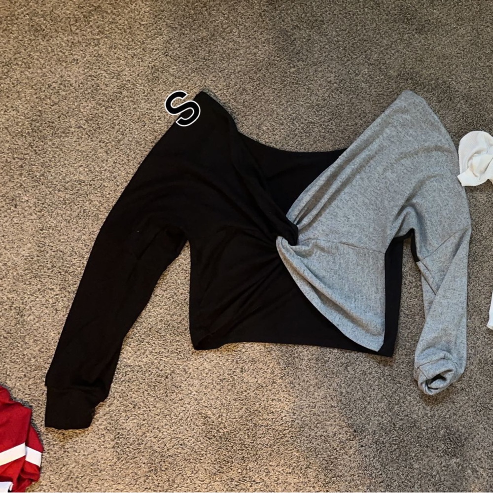 A half color sweater